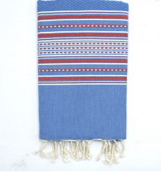 Fouta arabesque bleu roi...