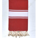 Fouta classique rouge - FOUTA TUNISIA