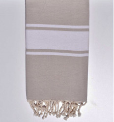 Fouta classique beige - FOUTA TUNISIA