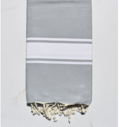 fouta Plate bleu fumée 1