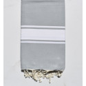 fouta plate bleu fumée
