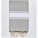 Fouta plate gris tourterelle