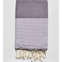 Fouta en nid d'abeille violet d'évêque
