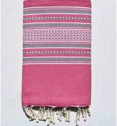 Fouta arabesque rose foncé...