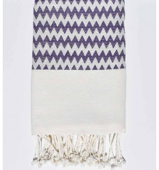 Beach towel zigzag mauve