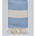 Fouta Chevron Diamant bleu clair