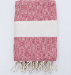 Fouta Diamant rose corail