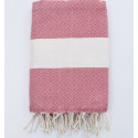 Fouta Diamant rose corail