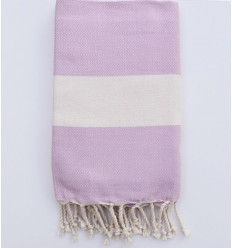 Fouta chevron Diamant rose moyen 2