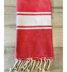 Fouta classique incarnat foncé