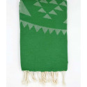 Fouta bohémian vert