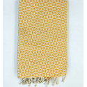 butterfly mustard yellow beach towel - FOUTA TUNISIA