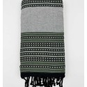 Jeté Arabesque berber gris et vert militaire