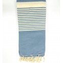 Jeté bleu pastel foncé