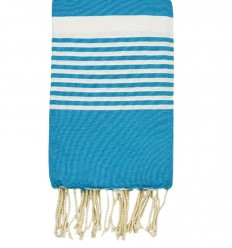 Fouta arthur bleu céruléen