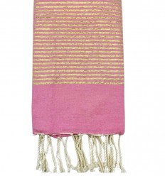 Beach towel flat pink and...