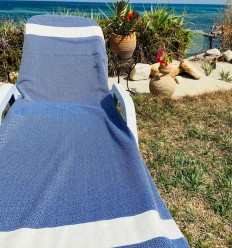 Fouta Diamant bleu