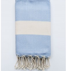 Fouta Diamant bleu ciel