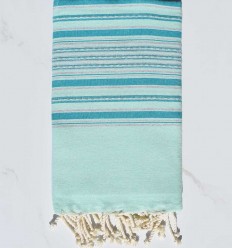 Serviette de plage Arabesque vert eau, canard