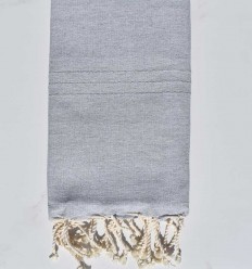 Fouta anglaise gris clair