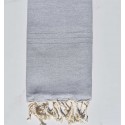 Fouta plate unie gris clair