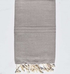 Fouta plate unie taupe