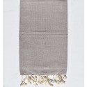 Fouta plate unie taupe