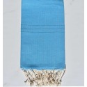 Fouta plate unie couleur bleu azur