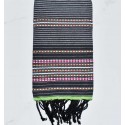 Fouta arabesque gris clair et gris foncé