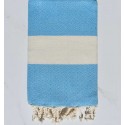 Fouta Diamant bleu céruléen