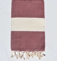 Fouta Diamant bordeaux