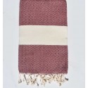 Fouta Diamant bordeaux