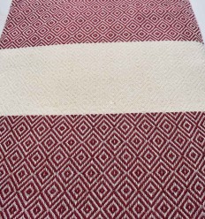 Fouta Diamant bordeaux 2