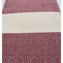 Fouta Diamant bordeaux