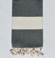 Fouta Diamant vert bouteille