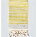 Fouta zèbre blanc crème et jaune