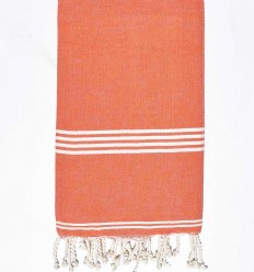 Fouta mykonos orange corail