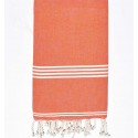Fouta mykonos orange corail