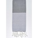 Serviette de plage enfant nid d'abeille gris foncé