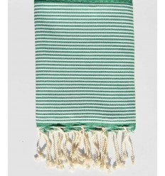 Fouta enfant en nid d'abeille vert