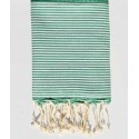 Fouta enfant en nid d'abeille vert
