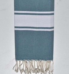 Fouta clásica azul pavo real