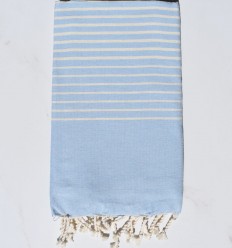 Fouta Portofino bleu ciel