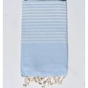 Fouta Portofino bleu ciel