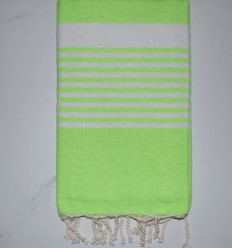 Arthur neon green fouta with stripes