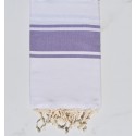 beach towel flat white, orchid