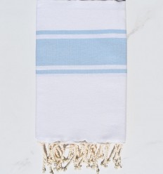 Fouta plate blanche bandes...