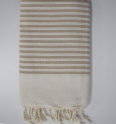 Fouta zèbre beige