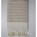 Fouta zèbre beige