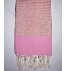 Fouta rose avec lurex